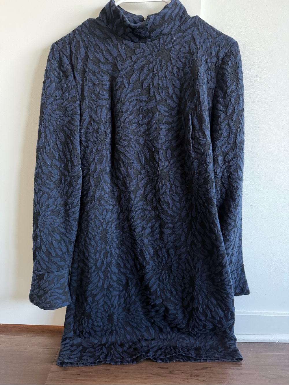 Hutch (Anthropologie) Navy and Black Turtleneck Dress